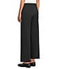 Eileen Fisher Brushed Terry Elastic Waist Straight Side Vent Pants, Color:Black - Image 4