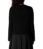Eileen Fisher Cashmere Silk Bliss Crew Neck Long Sleeve Button-Front Cardigan - Image 2