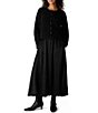 Eileen Fisher Cashmere Silk Bliss Crew Neck Long Sleeve Button-Front Cardigan - Image 3