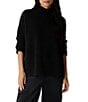 Eileen Fisher Cashmere Silk Bliss Turtleneck Long Sleeve Boxy Top - Image 1