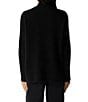 Eileen Fisher Cashmere Silk Bliss Turtleneck Long Sleeve Boxy Top - Image 2
