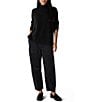 Eileen Fisher Cashmere Silk Bliss Turtleneck Long Sleeve Boxy Top - Image 3