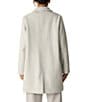 Eileen Fisher Classic Wool Collar Long Sleeve Button Front Coat, Color:Seasalt - Image 2