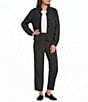 Eileen Fisher Cotton-Blend Yarn-Dyed Stripe Pull-On Lantern Pant - Image 3