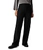 Eileen Fisher Crepe High-Waist Wide Leg Pants, Color:Black - Image 1