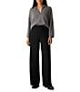 Eileen Fisher Crepe High-Waist Wide Leg Pants, Color:Black - Image 3