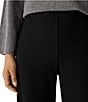 Eileen Fisher Crepe High-Waist Wide Leg Pants, Color:Black - Image 4