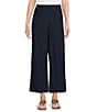 Eileen Fisher Crinkle Texture Plisse Wide Leg Ankle Pants, Color:Midnight - Image 1