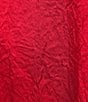 Eileen Fisher Crinkle Textured Satin Round Neck Elbow Sleeve Tunic - Image 6