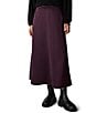Eileen Fisher Crinkled Textured Satin A-Line Skirt - Image 1