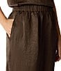 Eileen Fisher Crinkled Textured Satin Weave Pull-On Straight Leg Coordinating Pants - Image 4