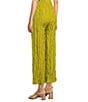 Eileen Fisher Crushed Silk Elastic Waist Pull-On Ankle Coordinating Pants, Color:Golden Pear - Image 4