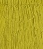 Eileen Fisher Crushed Silk Elastic Waist Pull-On Ankle Coordinating Pants, Color:Golden Pear - Image 6