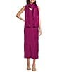 Eileen Fisher Crushed Whisper Silk Scarf, Color:Sangria - Image 2