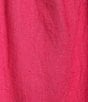 Color:Geranium - Image 3 - Delave Organic Linen Scoop Neck Sleeveless Ruched Cami Shift Dress