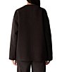 Eileen Fisher Doubleface Wool Cloud Round Neck Long Sleeve Button-Front Coat - Image 2