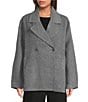 Eileen Fisher Doublefaced Wool Cloud Notch Lapel Long Sleeve Trench Coat, Color:Ash - Image 1