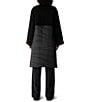 Eileen Fisher Eggshell Recycled Nylon Stand Collar Long Sleeve Coat - Image 2
