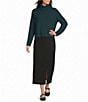 Eileen Fisher Extra Fine Merino Wool Turtleneck Long Sleeve Crop Sweater - Image 3