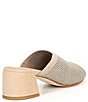 Color:Gold - Image 2 - Fave Stretch Shimmer Fabric Block Heel Sandals