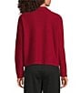 Eileen Fisher Felted Wool Notch Lapel Long Sleeve Cardigan, Color:Ruby - Image 2