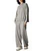 Eileen Fisher Fleece Blend Speckled Mock Neck Long Raglan Sleeve Coordinating Top - Image 3