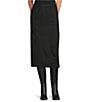 Eileen Fisher Flex Ponte Elastic Waist Midi Skirt, Color:Black - Image 1