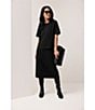 Eileen Fisher Flex Ponte Elastic Waist Midi Skirt, Color:Black - Image 5
