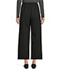 Eileen Fisher Flex Ponte Elastic Waist Wide Leg Ankle Pants, Color:Black - Image 2