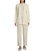 Eileen Fisher Garment Dyed Terry Slouchy Ankle Pants, Color:Bone - Image 3