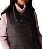 Eileen Fisher High Collar Sleeveless Quilted Vest - Image 3