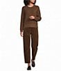Eileen Fisher Italian Merino Wool Crew Neck Long Sleeve Sweater - Image 3