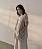 Eileen Fisher Knit V-Neck Long Sleeve Button Front Cardigan - Image 6