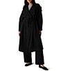 Eileen Fisher Lightweight Boiled Wool Drape Neck Coat - Image 1