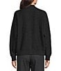 Eileen Fisher Lightweight Boiled Wool Stand Collar Long Sleeve Jacket, Color:Charcoal - Image 3