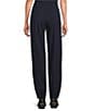 Eileen Fisher Lightweight Ponte Pull-On Ankle Lantern Jogger Pants, Color:Ink - Image 2