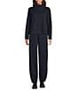 Eileen Fisher Lightweight Ponte Pull-On Ankle Lantern Jogger Pants - Image 3