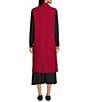 Eileen Fisher Ligthweight Boiled Wool Shawl Collar Sleeveless Vest, Color:Ruby - Image 2