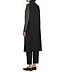 Eileen Fisher Ligthweight Boiled Wool Shawl Collar Sleeveless Vest, Color:Charcoal - Image 4