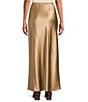 Eileen Fisher Luxurious Silk Charmeuse A-Line Pull-On Midi Skirt - Image 2