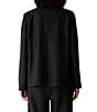 Eileen Fisher Melange Felted Wool Jersey Angled Jacket - Image 2