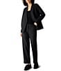 Eileen Fisher Melange Felted Wool Jersey Angled Jacket - Image 3