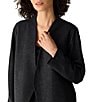Eileen Fisher Melange Felted Wool Jersey Angled Jacket - Image 4