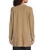 Eileen Fisher Merino Wool Long Sleeve Open Front Cardigan, Color:Biscuit - Image 2