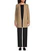 Eileen Fisher Merino Wool Long Sleeve Open Front Cardigan, Color:Biscuit - Image 3
