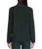 Color:Ivy - Image 2 - Merino Wool Ribbed Turtleneck Long Raglan Sleeve Sweater