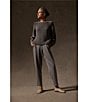 Eileen Fisher Cozy Brushed Terry Hug Slouch Pull-On Tapered Ankle Pants - Image 5