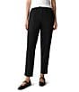 Eileen Fisher Cozy Brushed Terry Hug Slouch Pull-On Tapered Ankle Pants - Image 6