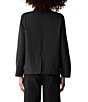 Eileen Fisher Organic Cotton Blend Notch Lapel Long Sleeve Button Front Blazer - Image 2