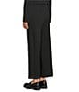 Eileen Fisher Organic Cotton Blend Waffle Double Knit Coordinating Drawstring Wide Ankle Pants, Color:Black - Image 4